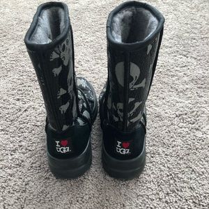 Ugg “I love Uggs” sequins skull boots